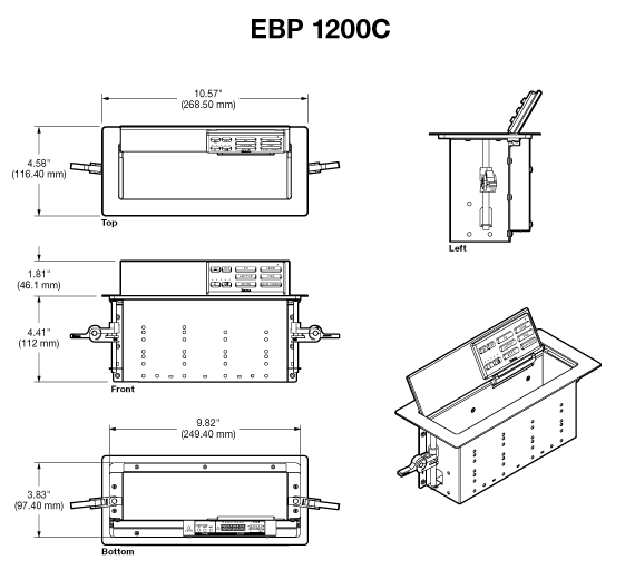 EBP 1200C Panel Drawing