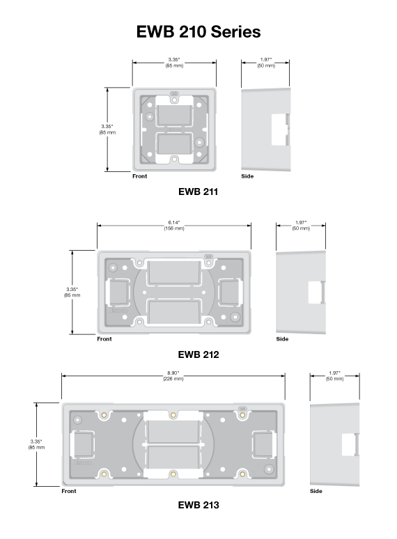 EWB 210 Series Panel Drawing