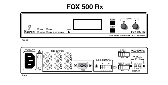 FOX 500 Rx Panel Drawing