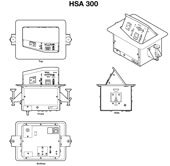 Hideaway HSA 300 Panel Drawing