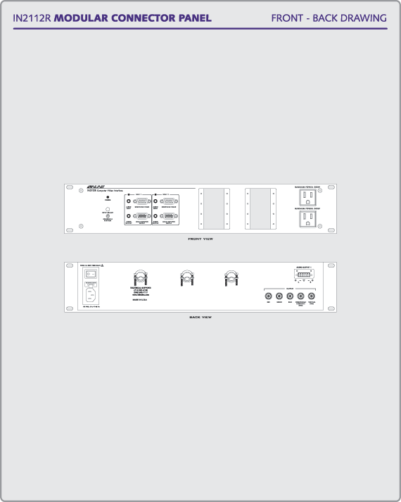 IN2112R Panel Drawing