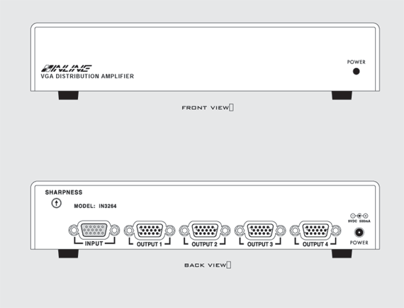 IN3264 & IN3268 Panel Drawing