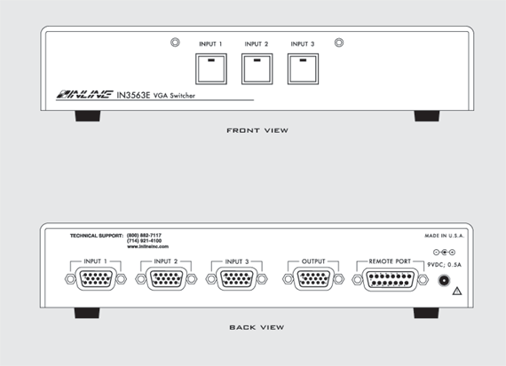 IN3563E Panel Drawing