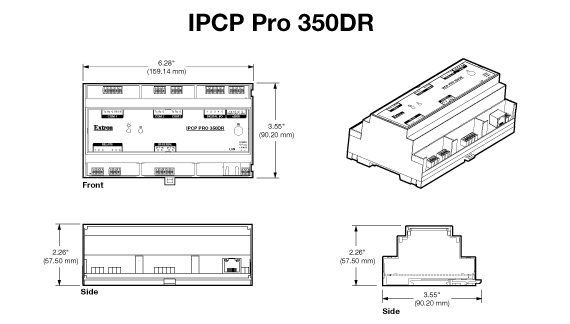 IPCP Pro 350DR Panel Drawing