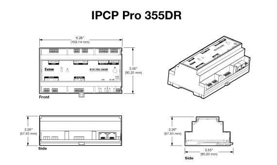 IPCP Pro 355DR Panel Drawing