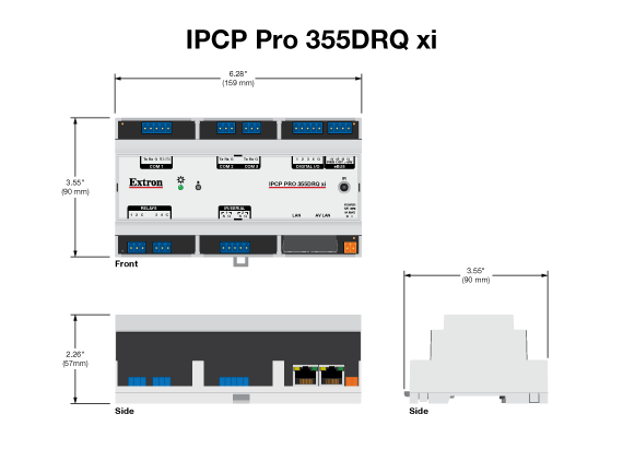 IPCP Pro 355DRQ xi Panel Drawing