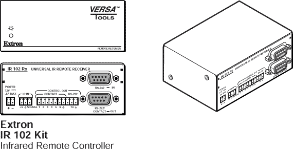 IR 102 Remote Control Kit Panel Drawing