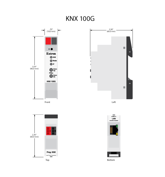 KNX 100G Panel Drawing