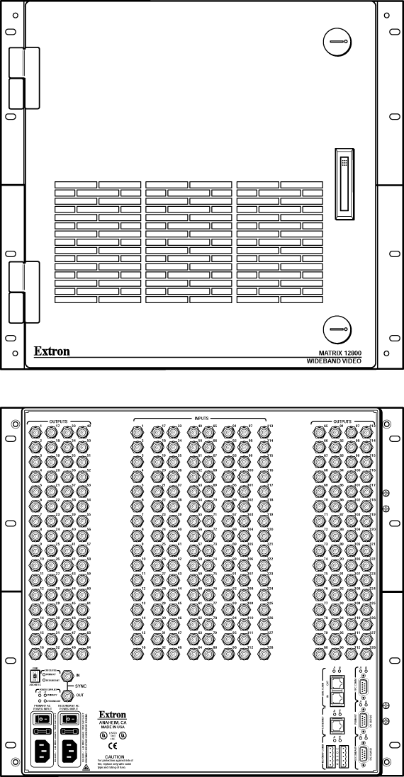 Matrix 12800 Series Panel Drawing