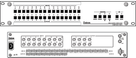 MAV  168 V & MAV 168 AV Panel Drawing