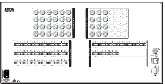 MAV 2412 V & MAV 2412 AV Panel Drawing