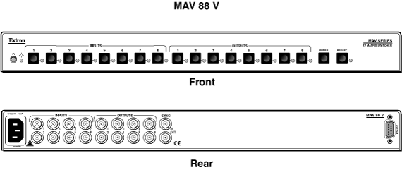 MAV 88 V Panel Drawing