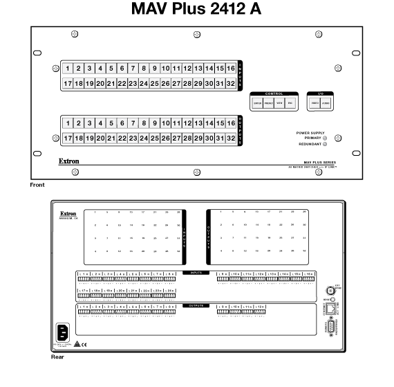 MAV Plus 2412 A Panel Drawing