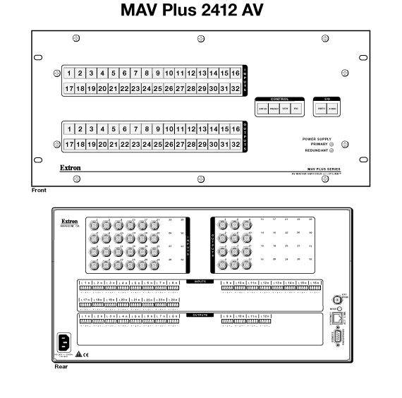 MAV Plus 2412 AV Panel Drawing