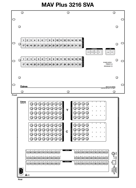 MAV Plus 3216 SV Panel Drawing