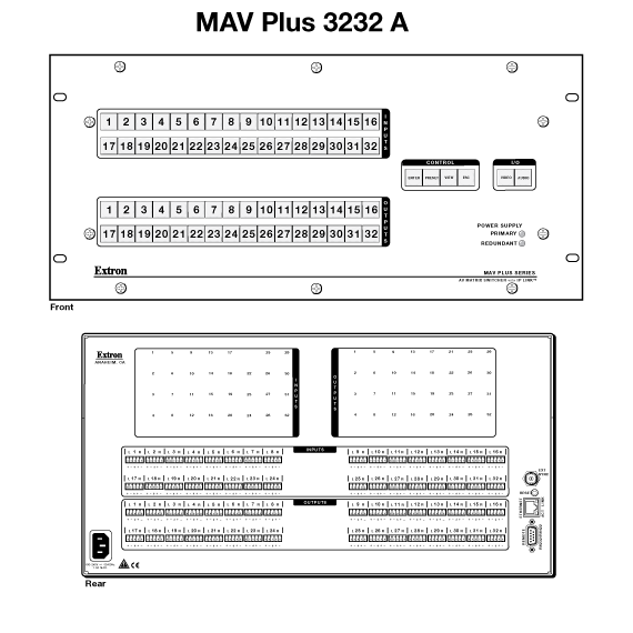 MAV Plus 3232 A Panel Drawing