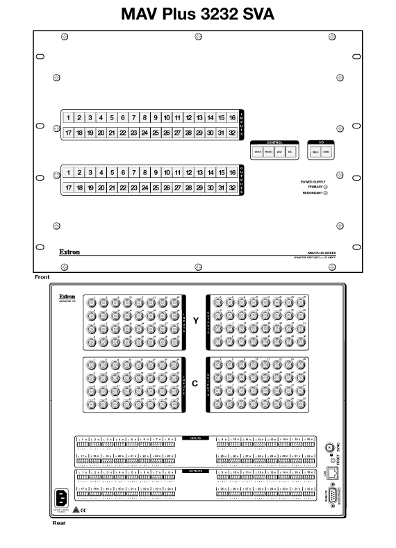 MAV Plus 3232 SV Panel Drawing