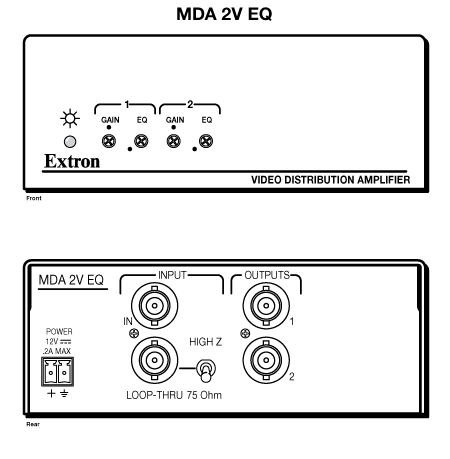 MDA 2V EQ Panel Drawing