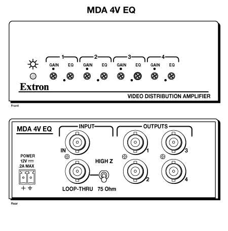 MDA 4V EQ Panel Drawing