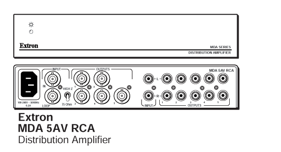 MDA 5AV RCA Panel Drawing