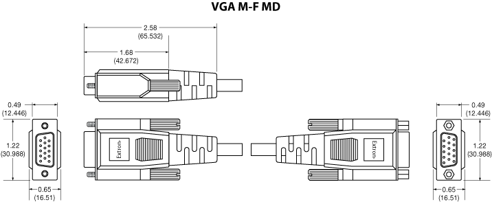 VGA M-F MD Panel Drawing