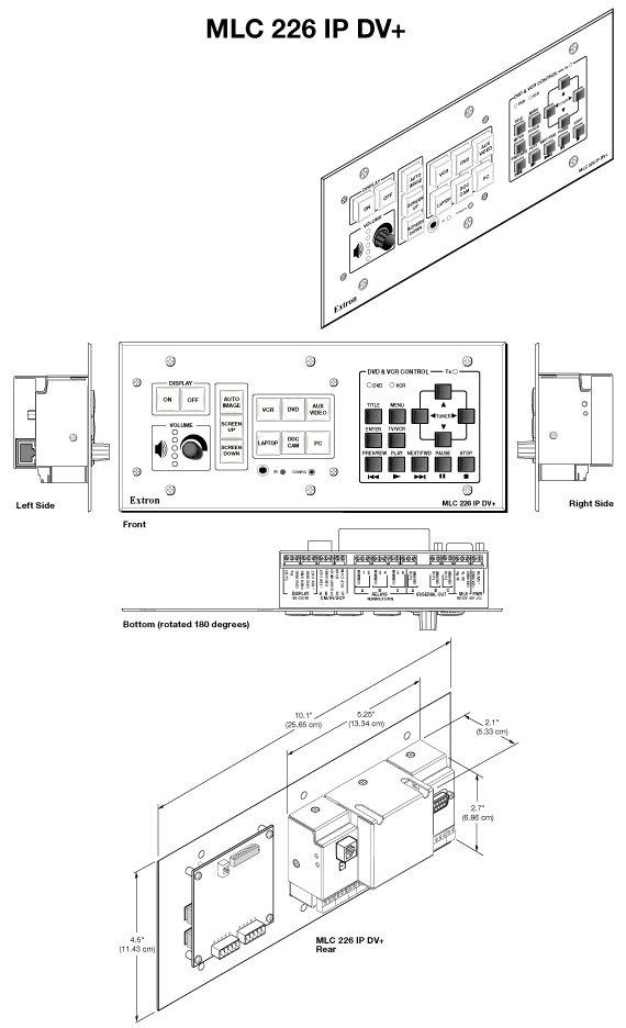 MLC 226 IP DV+ Panel Drawing