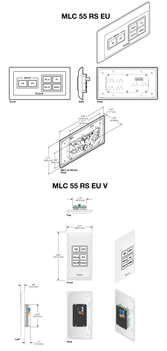 MLC 55 RS EU Panel Drawing