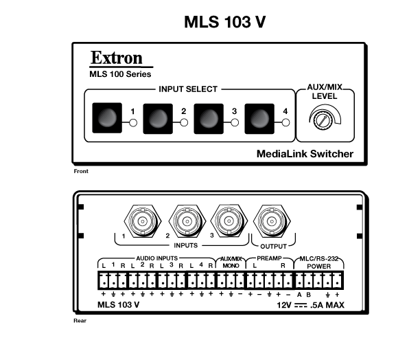 MLS 103 V Panel Drawing