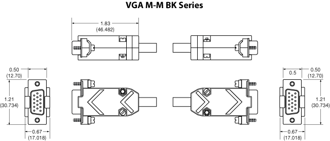VGA M-M BK Panel Drawing