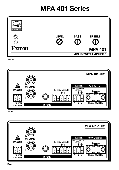 MPA 401 Panel Drawing