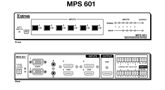 MPS 601 Panel Drawing