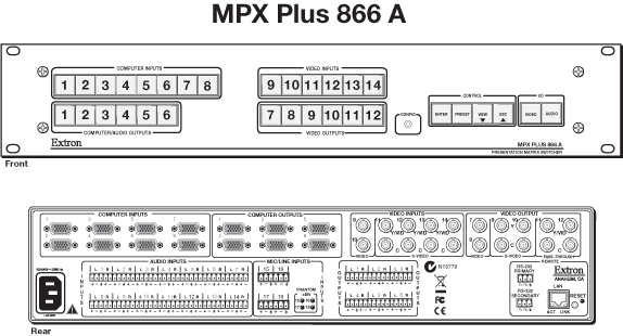 MPX Plus 866 A Panel Drawing