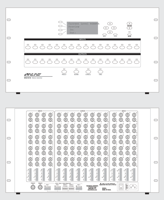 MSX1616 Panel Drawing