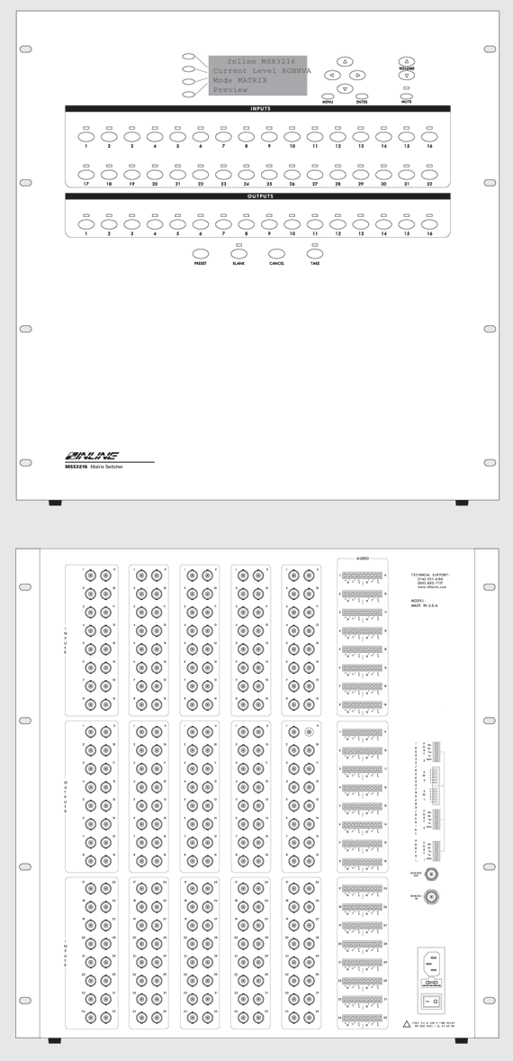 MSX3216 Series Panel Drawing