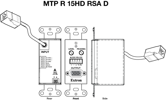 MTP R 15HD RSA D Panel Drawing