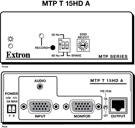 MTP T 15HD A Panel Drawing