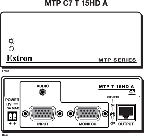 MTP C7 T 15HD A Panel Drawing