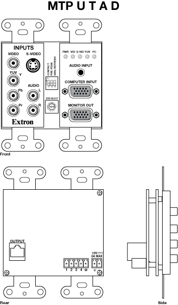 MTP U T A D Panel Drawing