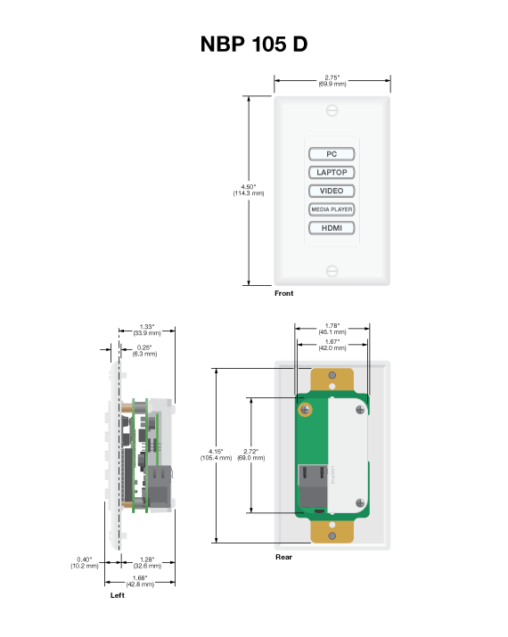 NBP 105 D Panel Drawing