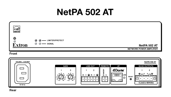 NetPA 502 AT Panel Drawing