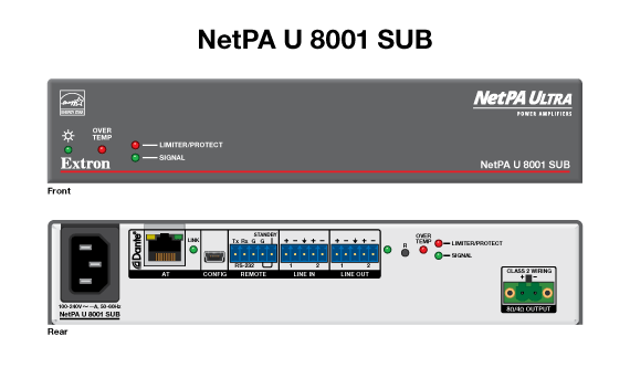 NetPA U 8001 SUB Panel Drawing