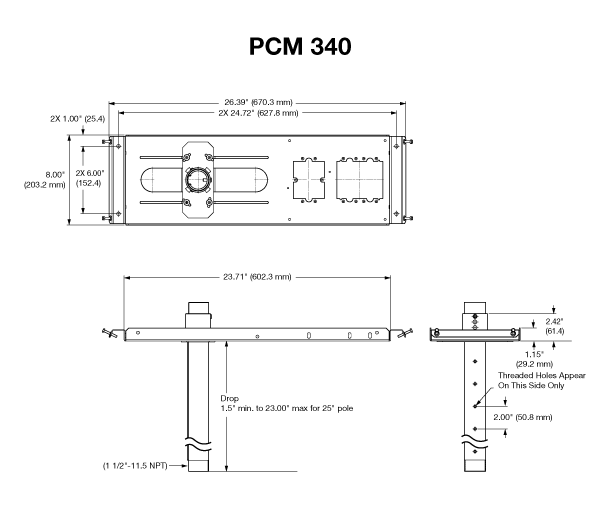 PCM 340 Panel Drawing