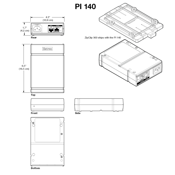 PI 140 Panel Drawing