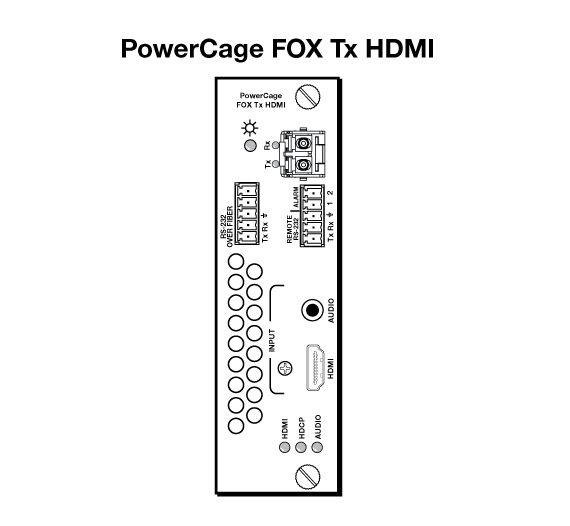 PowerCage FOX Tx HDMI Panel Drawing
