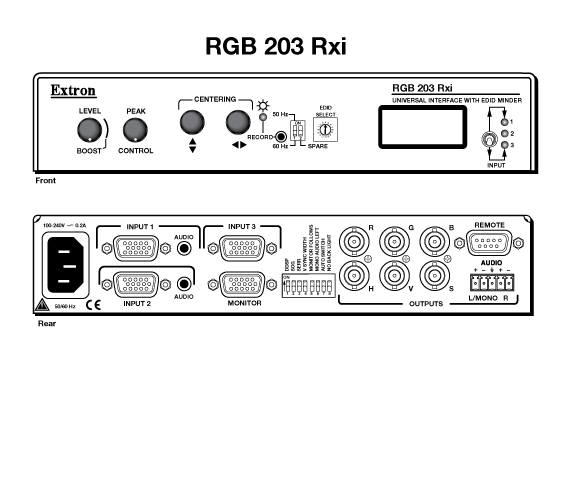 RGB 203 Rxi Panel Drawing