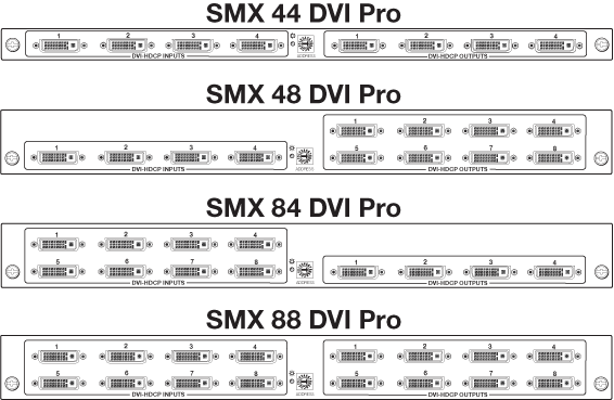 SMX DVI Pro Series Panel Drawing