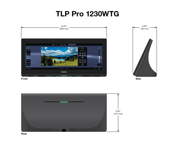 TLP Pro 1230WTG Panel Drawing