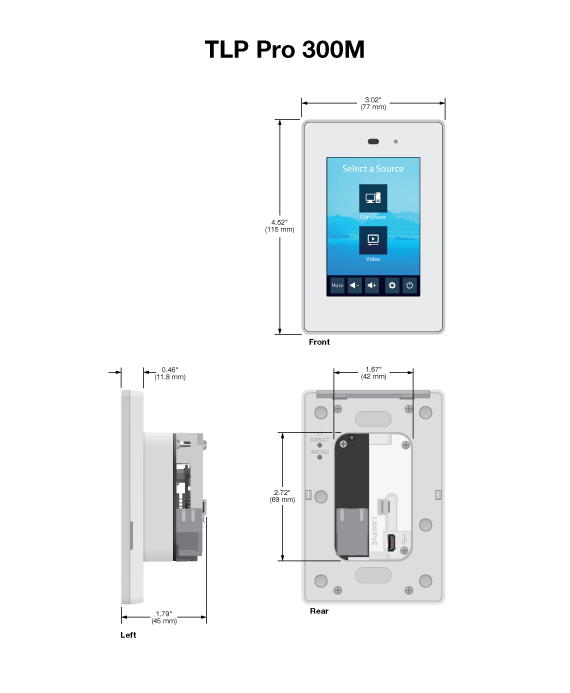 TLP Pro 300M Panel Drawing