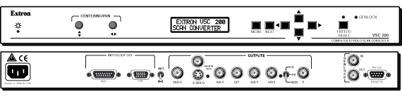 VSC 200 & VSC 200D Panel Drawing