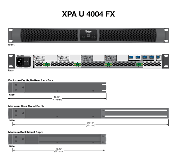 XPA U 4004 FX Panel Drawing